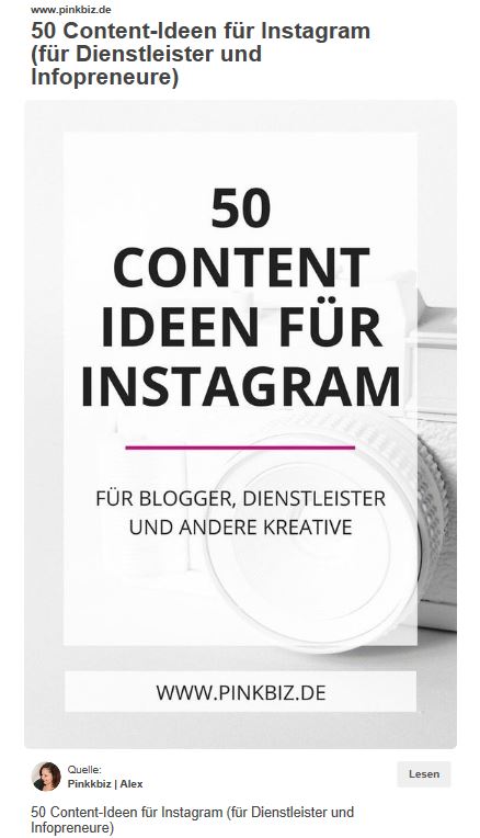 Pinkbiz Pin Instagram