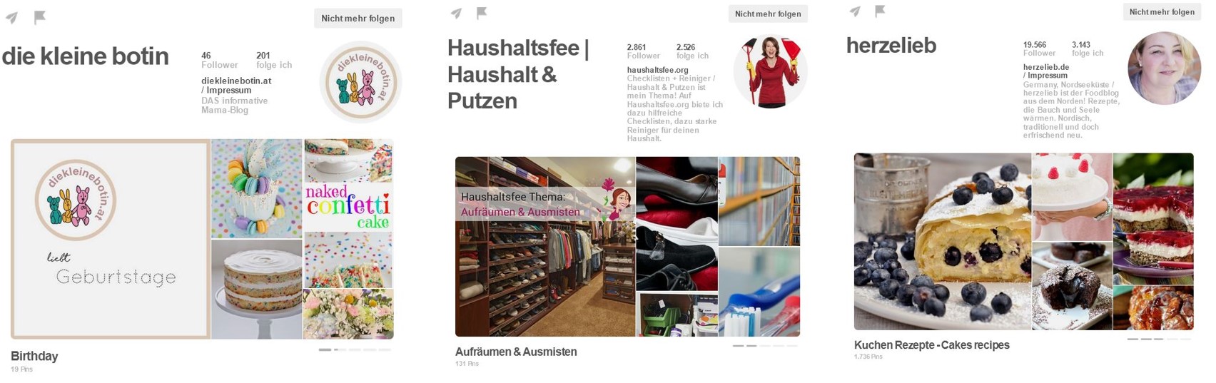 Beispiele für Schaufenster