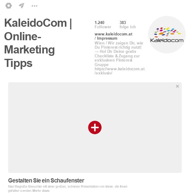 Pinterest Schaufenster einrichten