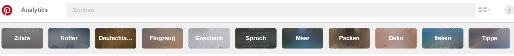 Keyword Reisen und häufig gesuchte Kombinationen