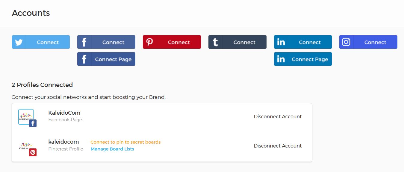 Viraltag Accounts verbinden