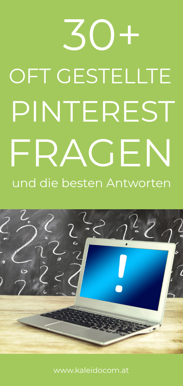 Pin Pinterest Fragen Laptop mit Rufzeichen